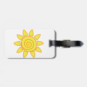 Étiquette À Bagage Dessin de soleil illustration pour enfants mignons