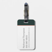 Étiquette À Bagage Dessin Des Bêtes Fantastiques Émergent De Suitcase (Dos Vertical)