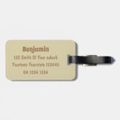 Étiquette À Bagage Dessin d'humour australien kangourou (Dos horizontal)