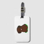 Étiquette À Bagage Dessin du laboratoire de chocolat LR kawaii (Devant Vertical)