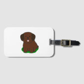 Étiquette À Bagage Dessin du laboratoire de chocolat LR kawaii (Devant Horizontal)