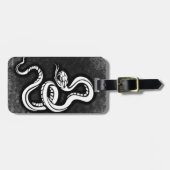 Étiquette À Bagage Dessin élégant de serpent de black'ne white (Devant horizontal)