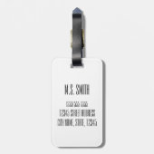 Étiquette À Bagage Dessin élégant de serpent de black'ne white (Dos Vertical)