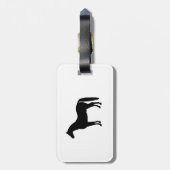 Étiquette À Bagage Dessin élégant de silhouette de cheval d'étalon (Dos Vertical)