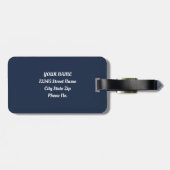 Étiquette À Bagage Dessin festif Père Noël Cat Celebration (Dos horizontal)