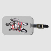 Étiquette À Bagage Dessin Français Bulldog (Devant Horizontal)