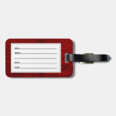 ÉTIQUETTE À BAGAGE DESSIN GRAS BULLDOG (Dos horizontal)