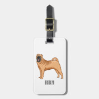 dessin humoristique chinois de chien Shar-Pei
