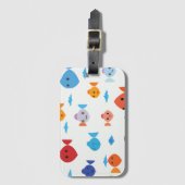 Étiquette À Bagage dessin humoristique sur le poisson (Devant Vertical)