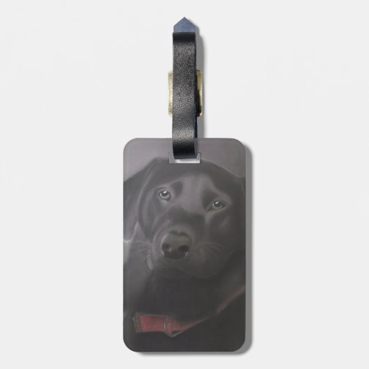 Étiquette À Bagage Dessin Labrador Retriever (Dos Vertical)