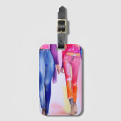Étiquette À Bagage Dessin mode (Devant Vertical)