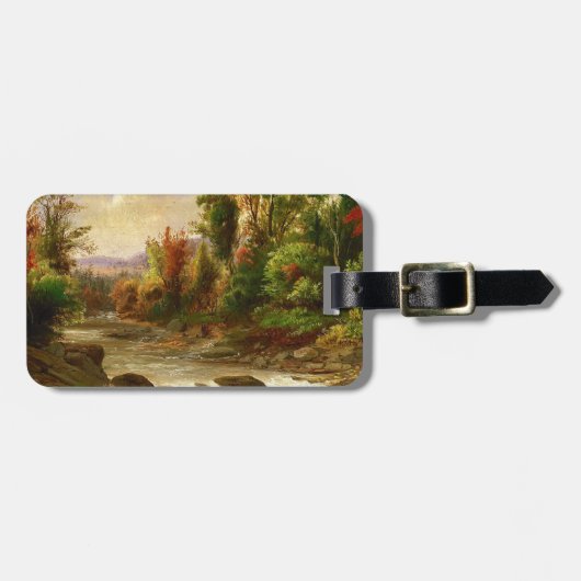 Étiquette À Bagage Destin de Robert Duncanson de rivière de forêt d'a (Devant horizontal)