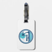 Étiquette À Bagage Destin Florida Palm Tree Birds (Dos Vertical)