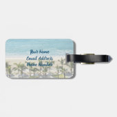 Étiquette À Bagage Destination : Balise Vacances Plage (Dos horizontal)