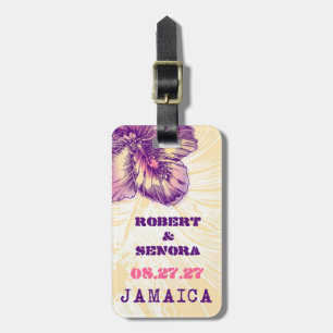 Étiquette À Bagage Destination Hibiscus de JAMAÏQUE