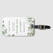 Étiquette À Bagage Destination Mariage Enregistrer La Date Invité (Devant Horizontal)