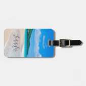 Étiquette À Bagage Destination tropicale Plage Pittoresque Photo (Devant horizontal)