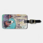 Étiquette À Bagage Destinations | Aquarelle Venise Gondola Ride (Devant horizontal)