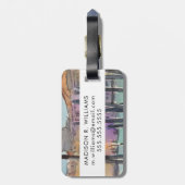 Étiquette À Bagage Destinations | Deux gondolas à Venise (Dos Vertical)