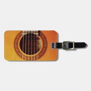Étiquette À Bagage Détail de guitare acoustique