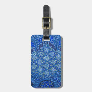 Étiquette À Bagage Détail de mosaïque bleue, Allemagne