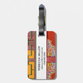 Étiquette À Bagage Détail du bâtiment du monastère (Dos Vertical)