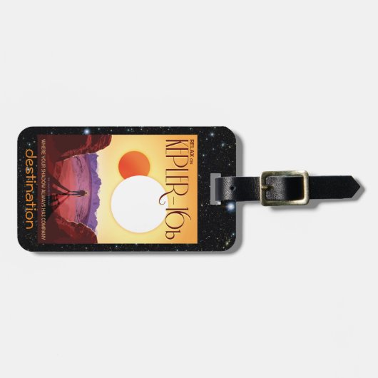 Étiquette À Bagage Détendez-vous sur Kepler 16b annonce de tourisme s (Devant horizontal)