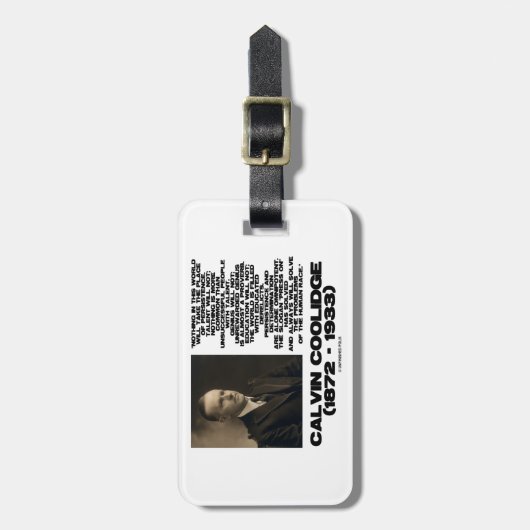 Étiquette À Bagage Détermination Coolidge omnipotent de persistance (Devant Vertical)