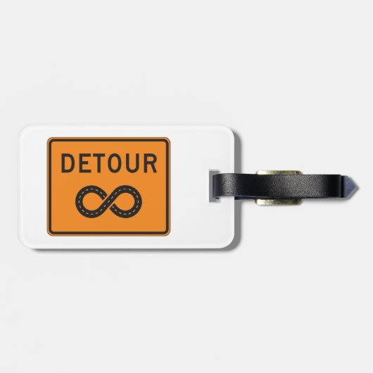 Étiquette À Bagage Détours infinis à vélo (Dos horizontal)