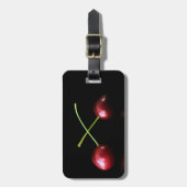 Étiquette À Bagage Deux cerises cd ltcna (Devant Vertical)