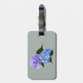 Étiquette À Bagage Deux Hydrangea Lavender et Blue (Dos Vertical)