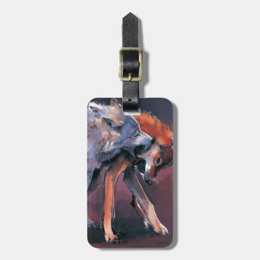 Étiquette À Bagage Deux loups 2001 (Devant Vertical)