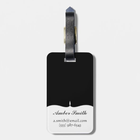 Étiquette À Bagage Deux pingouins touchant des becs (Dos Vertical)