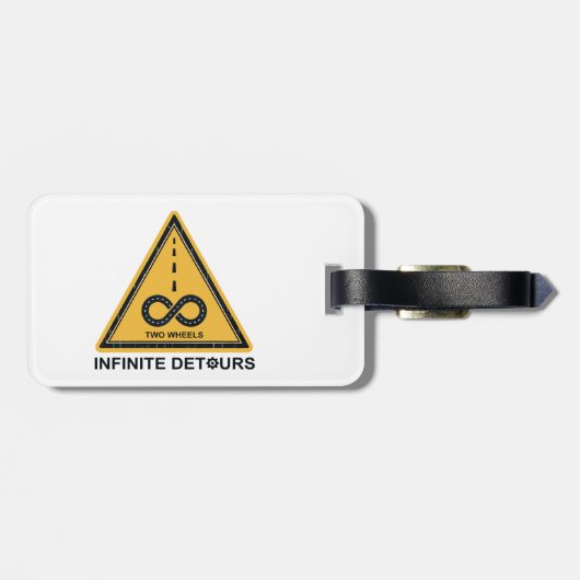 Étiquette À Bagage Deux roues, détours infinis en cyclisme (Dos horizontal)