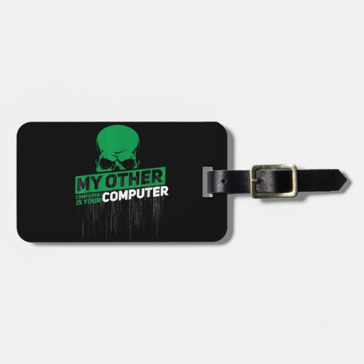 Étiquette À Bagage Développeur Sysadmin Engineer Hacker Code d'admini (Devant horizontal)