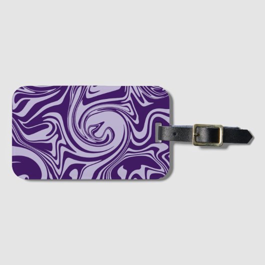 Étiquette À Bagage Déversement - Violet (Devant Horizontal)