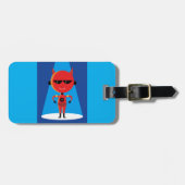 Étiquette À Bagage Devil Superhero caractère gras rouge et bleu (Devant horizontal)