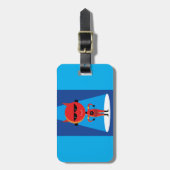 Étiquette À Bagage Devil Superhero caractère gras rouge et bleu (Devant Vertical)