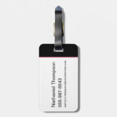 Étiquette À Bagage Devinez Qui Je Suis - Le Lotus Blanc (Dos Vertical)