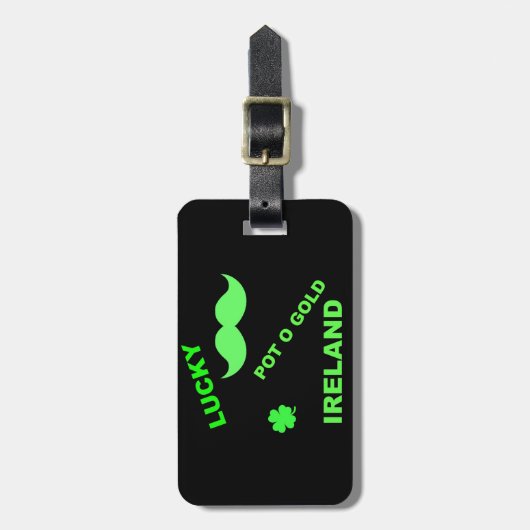 Étiquette À Bagage Devis irlandais Lucky Pot o Gold (Devant Vertical)
