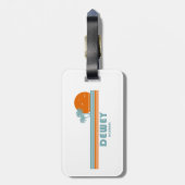 Étiquette À Bagage Dewey Beach Delaware Sun Palm Trees (Dos Vertical)