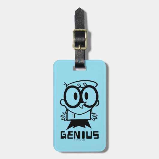 Étiquette À Bagage Dexter "Genius" - Graphique en bref (Devant Vertical)