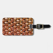 Étiquette À Bagage Diamants jaunes, diamants oranges, pierres gemmes (Devant horizontal)