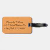 Étiquette À Bagage Diamants jaunes, diamants oranges, pierres gemmes (Dos horizontal)