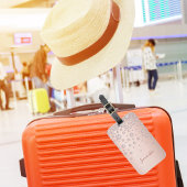 Étiquette À Bagage diamants rose or élégant