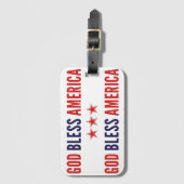 Étiquette À Bagage Dieu bénisse l'Amérique (Devant Vertical)