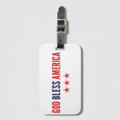 Étiquette À Bagage Dieu bénisse l'Amérique (Devant Vertical)