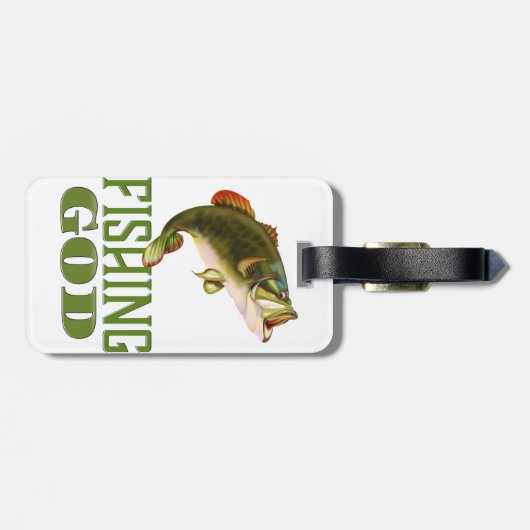 Étiquette À Bagage Dieu de pêche (Dos horizontal)