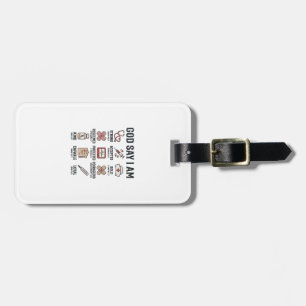 Étiquette À Bagage Dieu dit que je suis infirmière Foi Design de grav