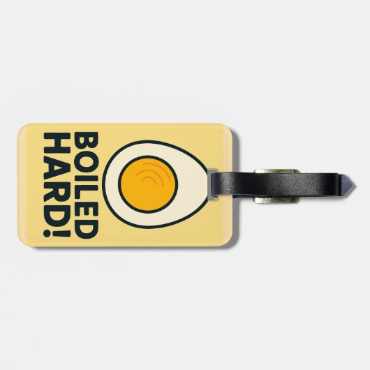 Étiquette À Bagage DIFFICILE ! Drôle Humour à l'oeuf dur (Dos horizontal)